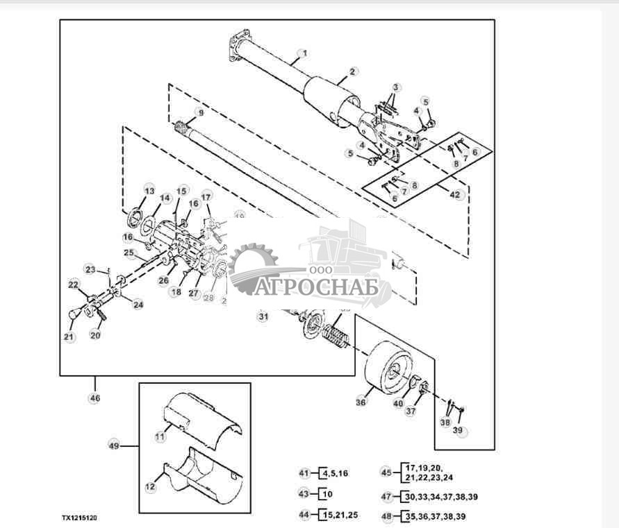 Стандартное рулевое управление, узел 
